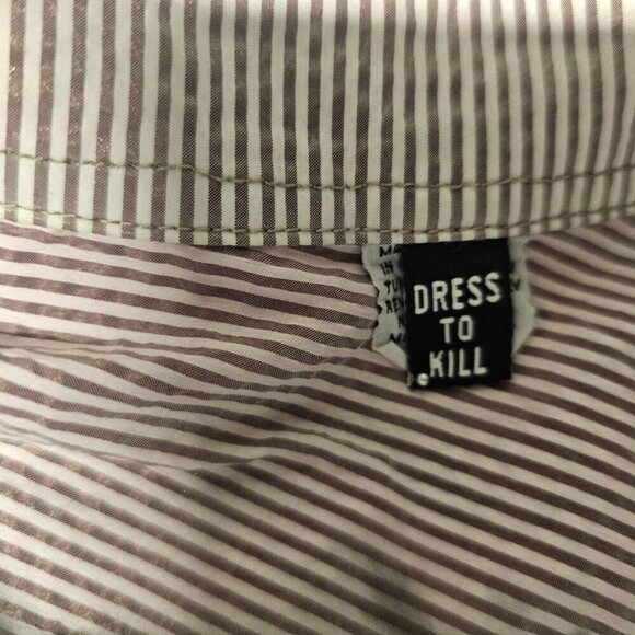 Dress to Kill Women Top Tunic Blouse Shirt One Size Tied Dye Button Up Long/Slee - Picture 3 of 15